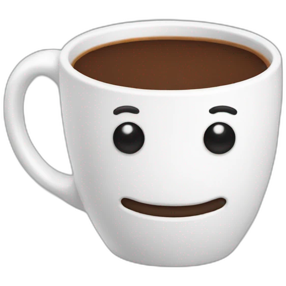 white mug of drinking chocolate emoji