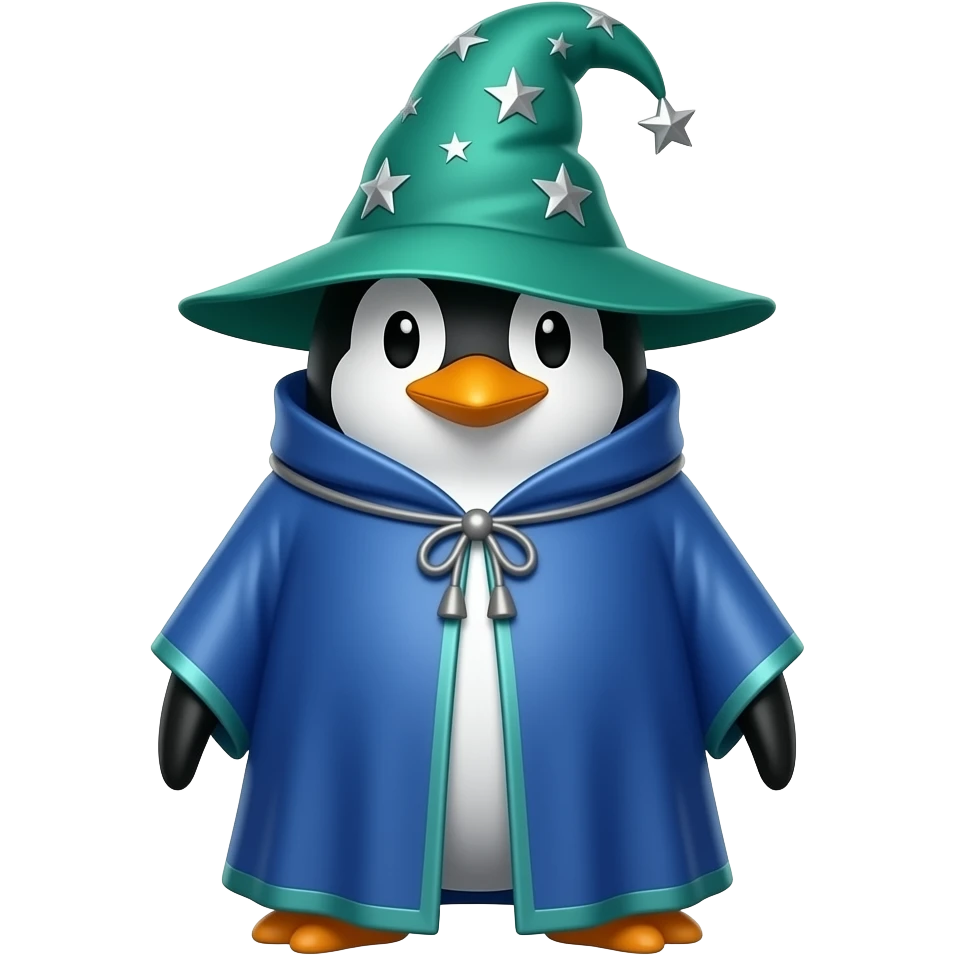 Penguin Wizard emoji