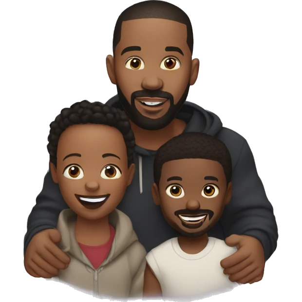 Kendrick Lamar and drake with children emoji