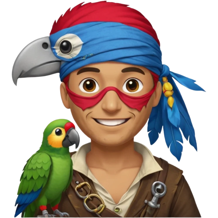 pirate and parrot emoji