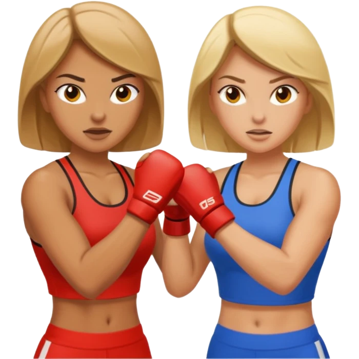 two women sparring emoji