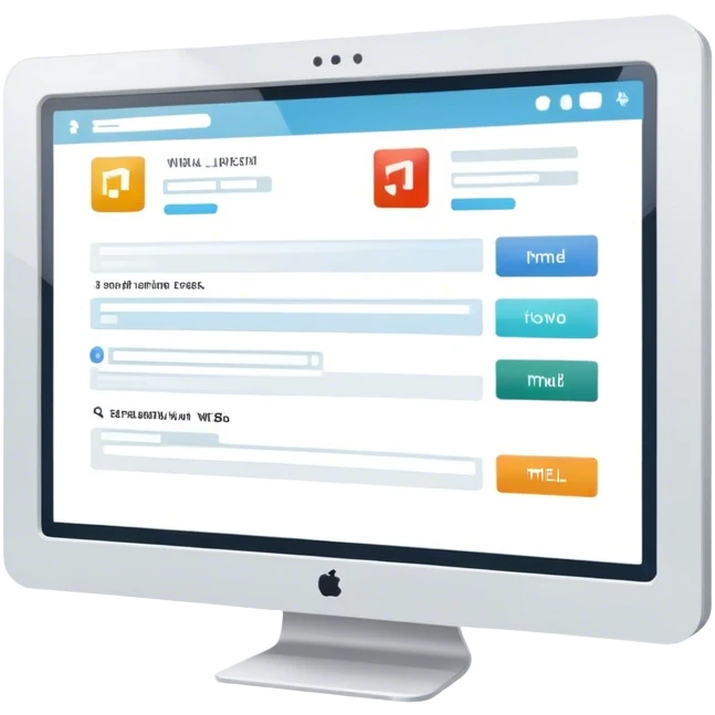 Create an emoji for UX/UI design. Show a program interface with two windows: one displaying HTML code, and the other showing the completed web interface. Use modern, professional colors. Do not include any emojis or smiley faces. Make the background transparent. emoji
