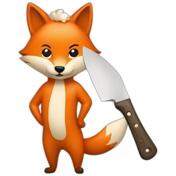 fox cooking knife emoji