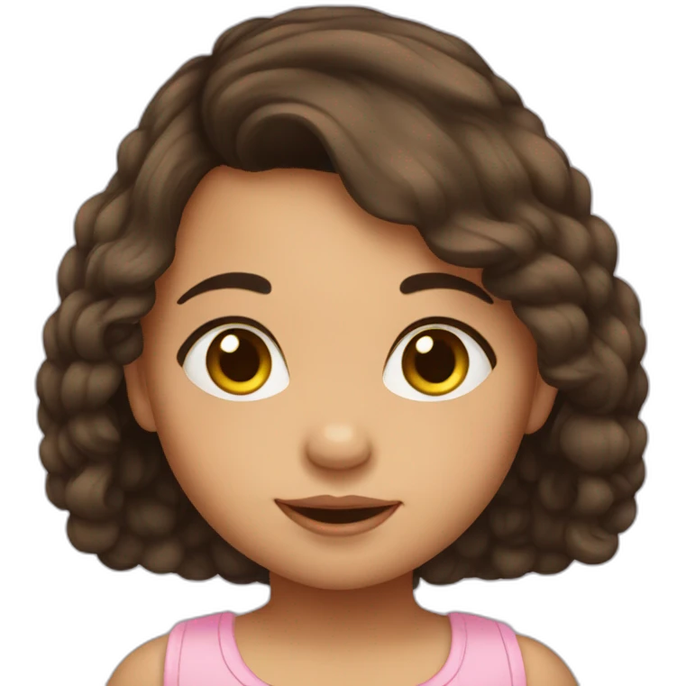 brunette baby girl emoji