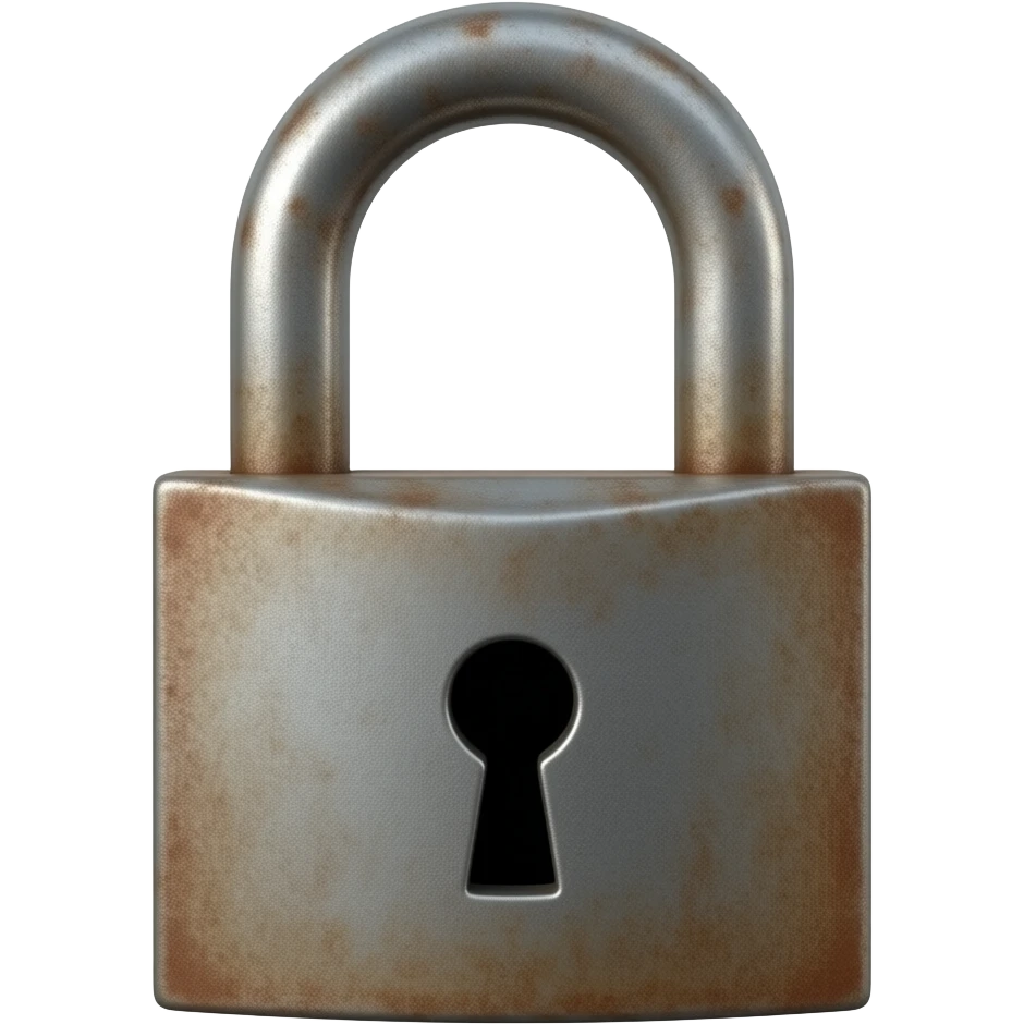 Rusty lock that's been unlocked emoji