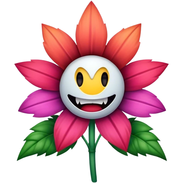 flower with scary theeth but no face emoji