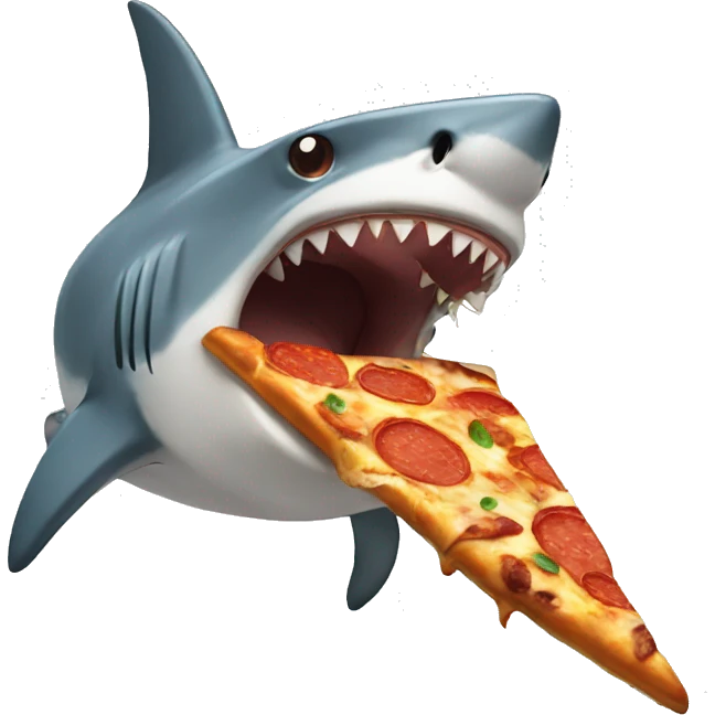 Shark eating pizza emoji