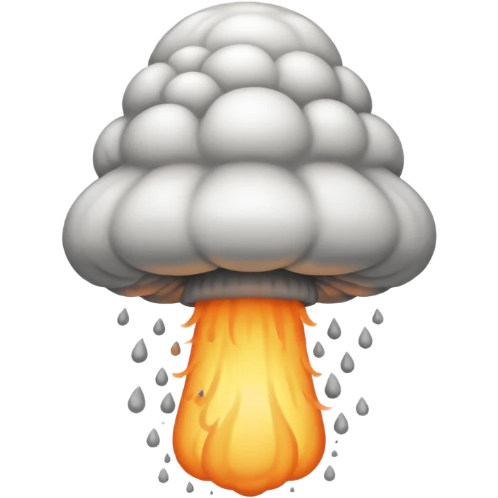 Mushroom cloud from atomic bomb explosion emoji