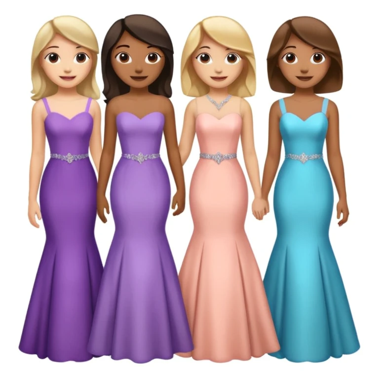 girls in a prom emoji