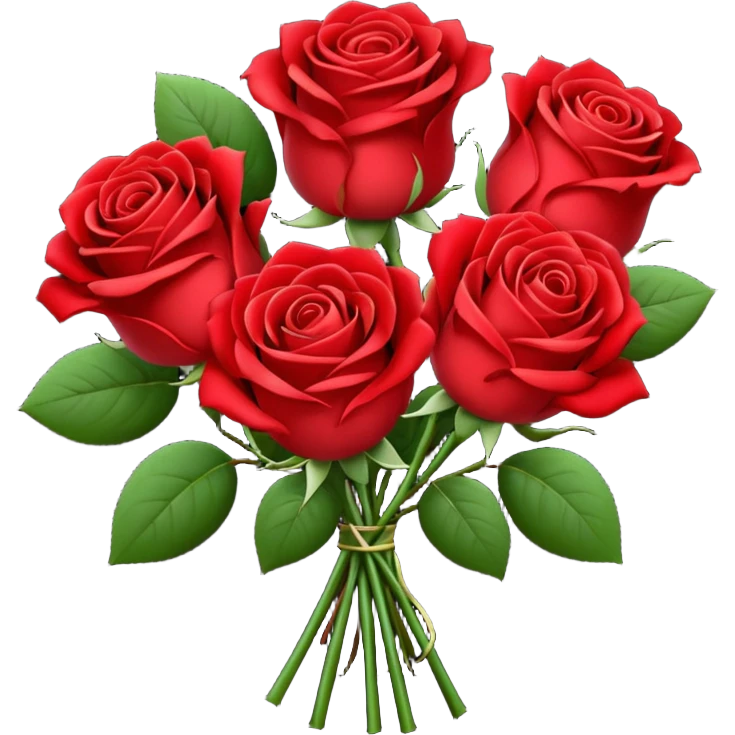 Red roses  emoji