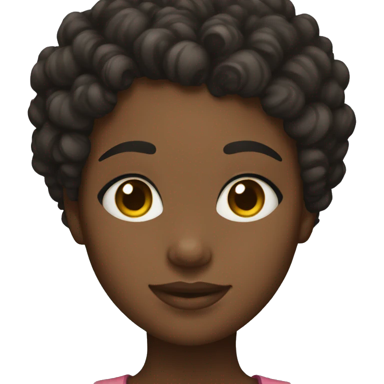 black girl with short curly hair  emoji