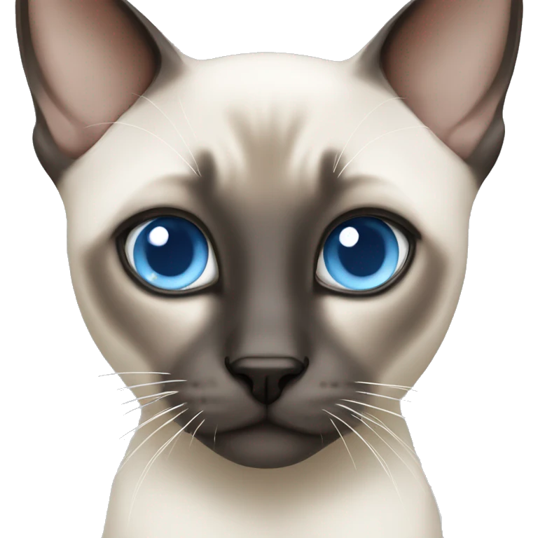 Ice blue eyed Siamese  emoji