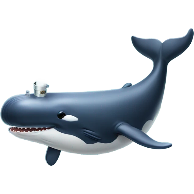 Vaping whale emoji