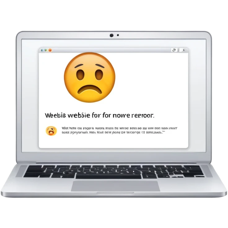 Website error on laptop emoji