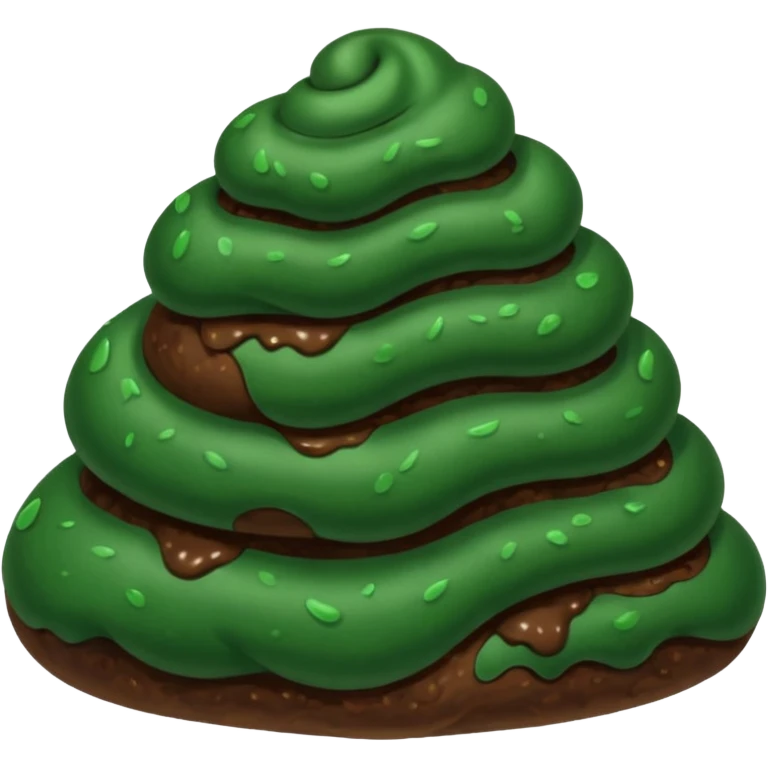 dark green poop emoji