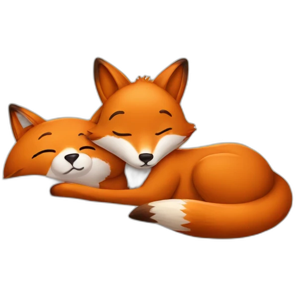 Fox in bed emoji