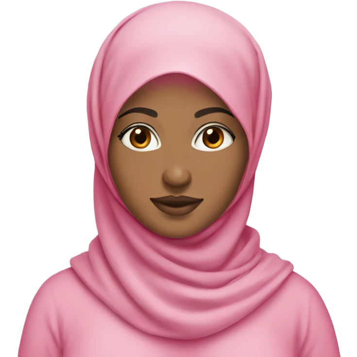 Beautiful Hijabi with white skin and pink outfit emoji