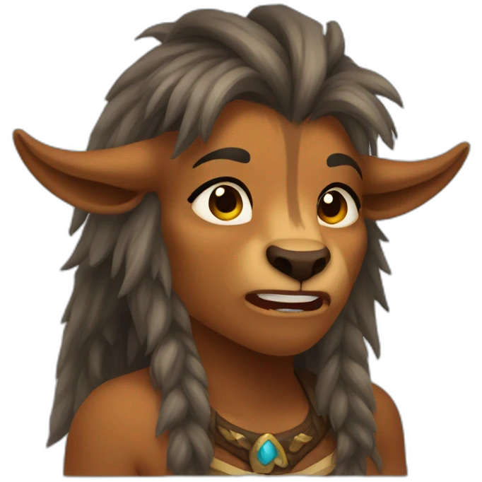 tauren female crying emoji
