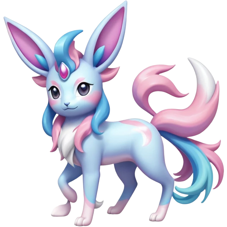 Colorful Sylveon-Suicune-hybrid emoji