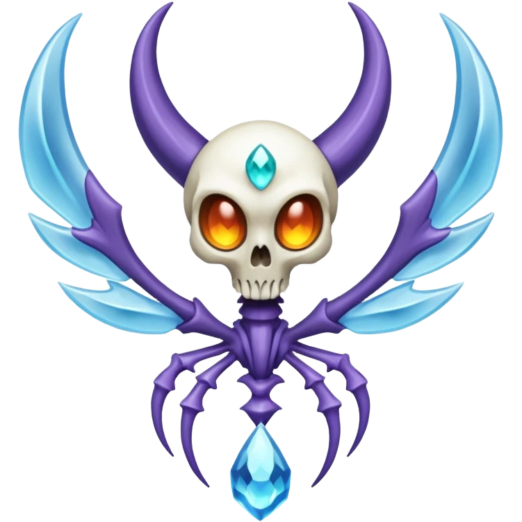 Skeletal Splashy Glacial Spectrobes-Lunala-Pokémon emoji