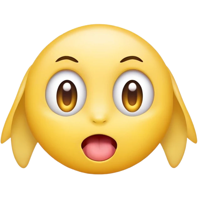 Cute little emoji with cross-eyed derpy face and tongue sticking out emoji