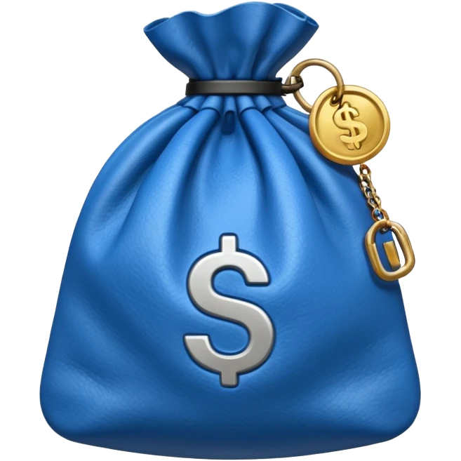 blue money bag emoji