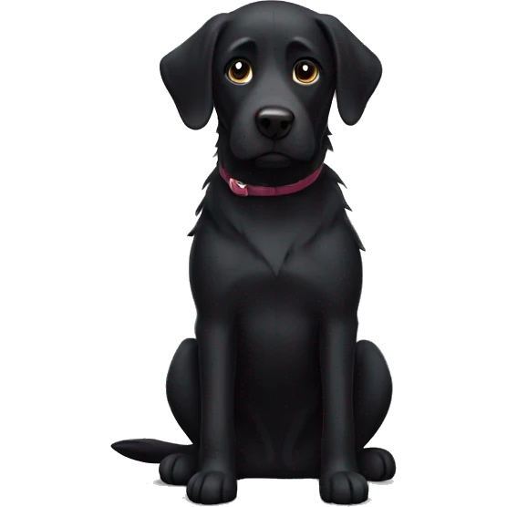 Black dog  emoji