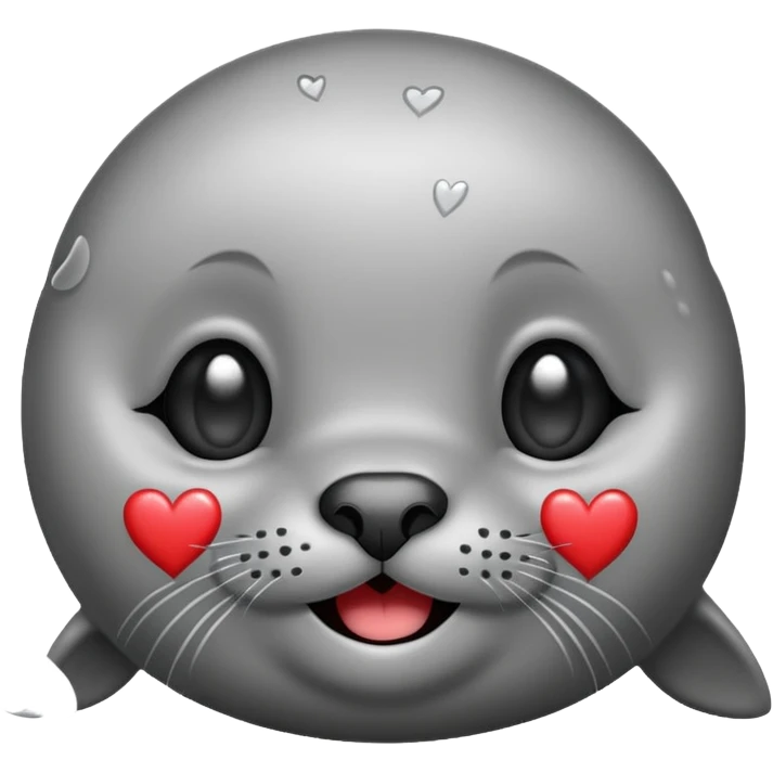 a seal with hearts in his eyes emoji