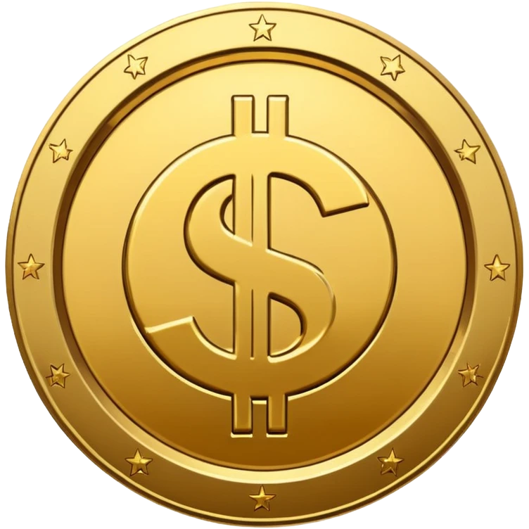 coin with dollar sign emoji