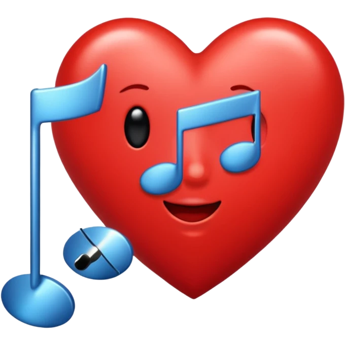 Coeur avec note de musique emoji