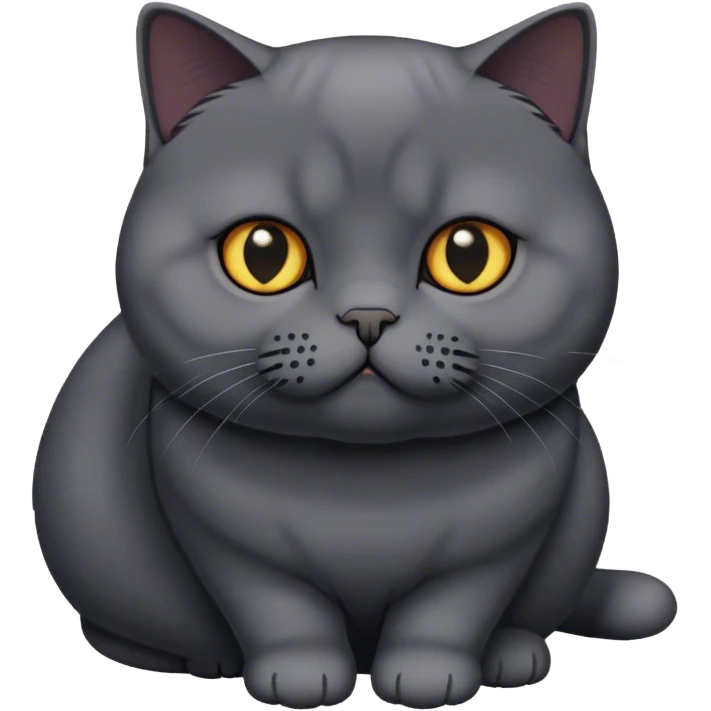 black British shorthair cat emoji