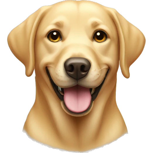 golden labrador smiling emoji