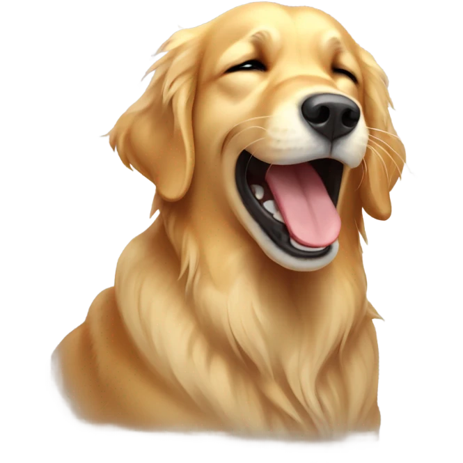 Goldenretriever yawning emoji