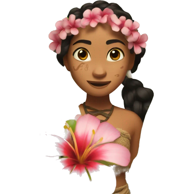 Moana flower emoji