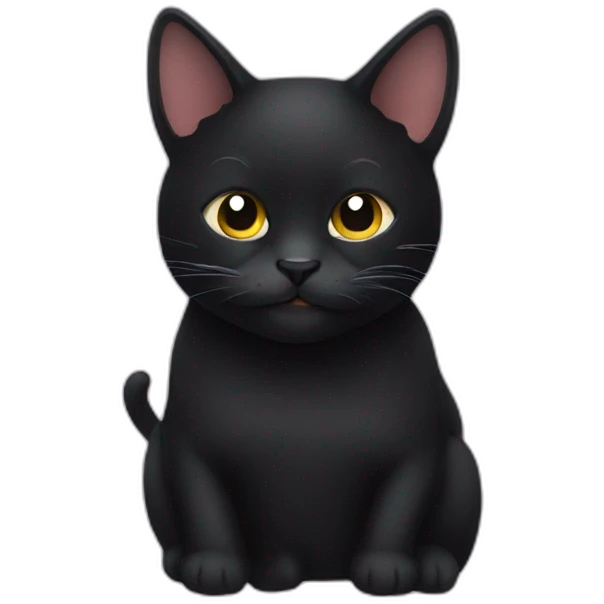sleep black cat face emoji
