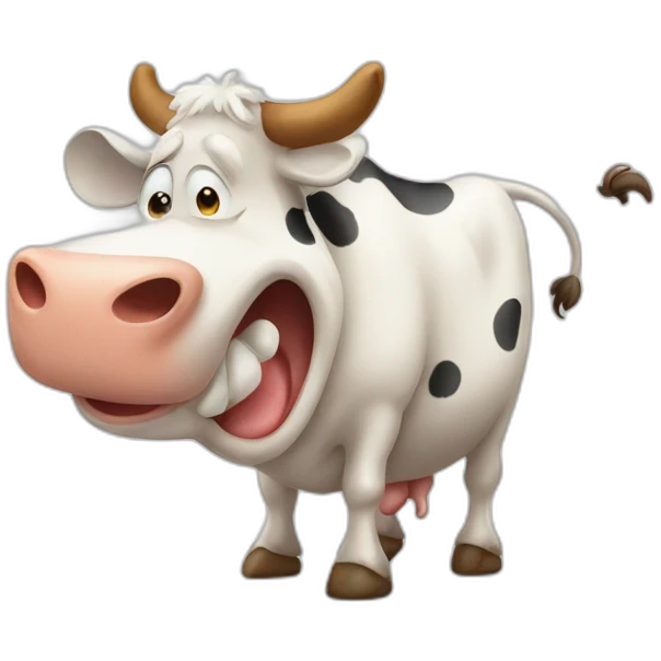 a farting cow emoji