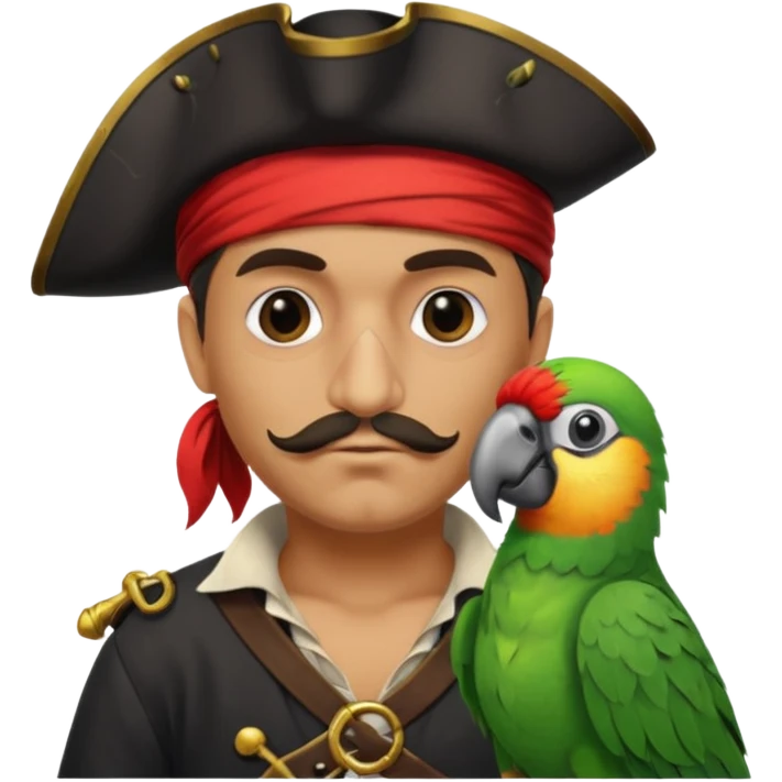 pirate and parrot emoji