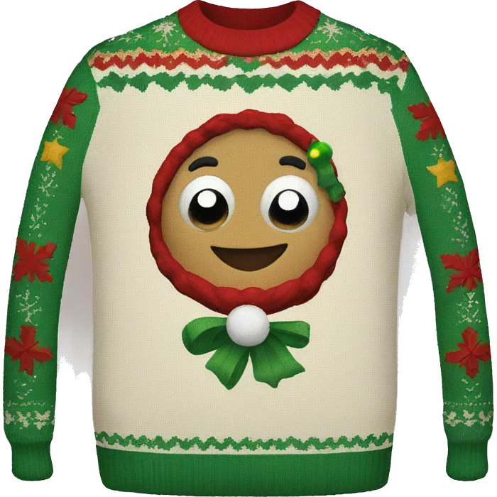 Ugly Christmas sweater  emoji