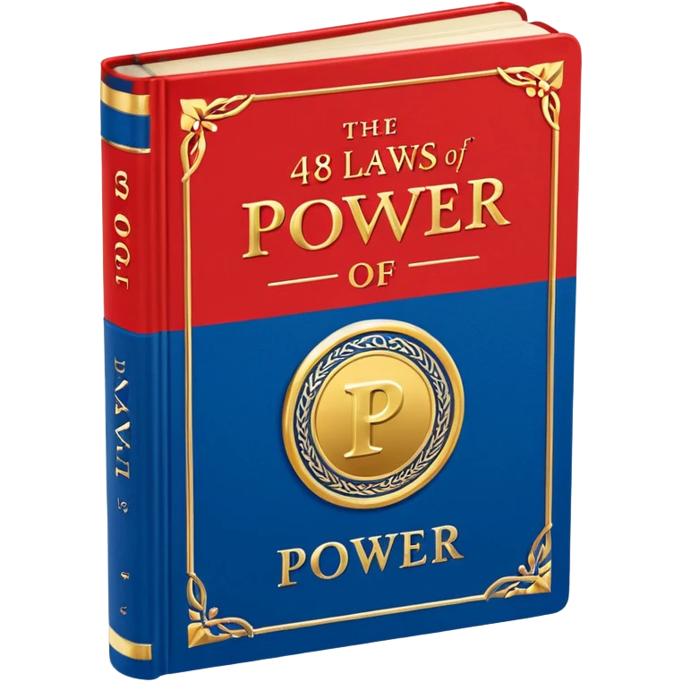 48 laws of power book orginal cover red and blue and in middle power ...