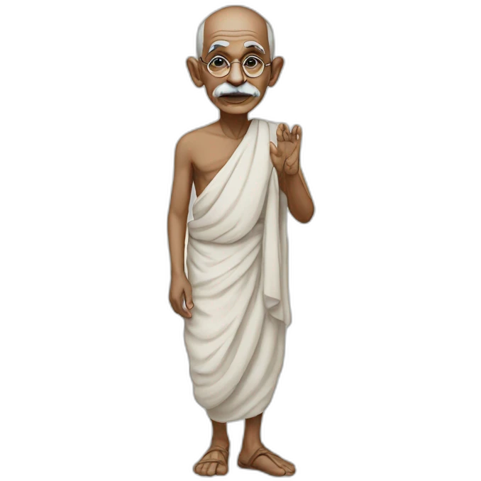 Gandhi wlaking  emoji