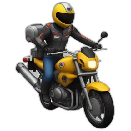 Motobike tp the moon emoji