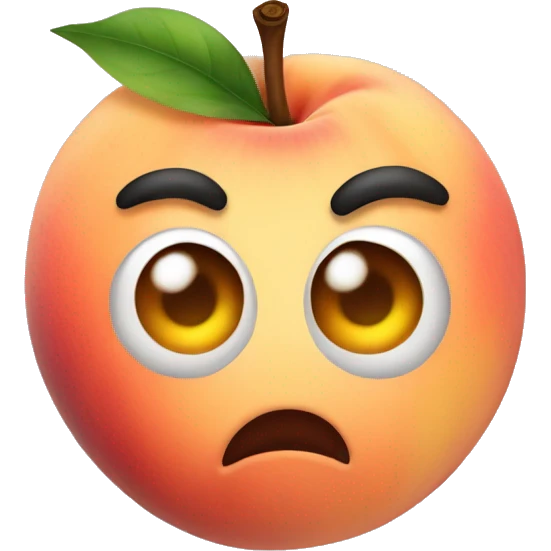 Peach with two eyes. emoji