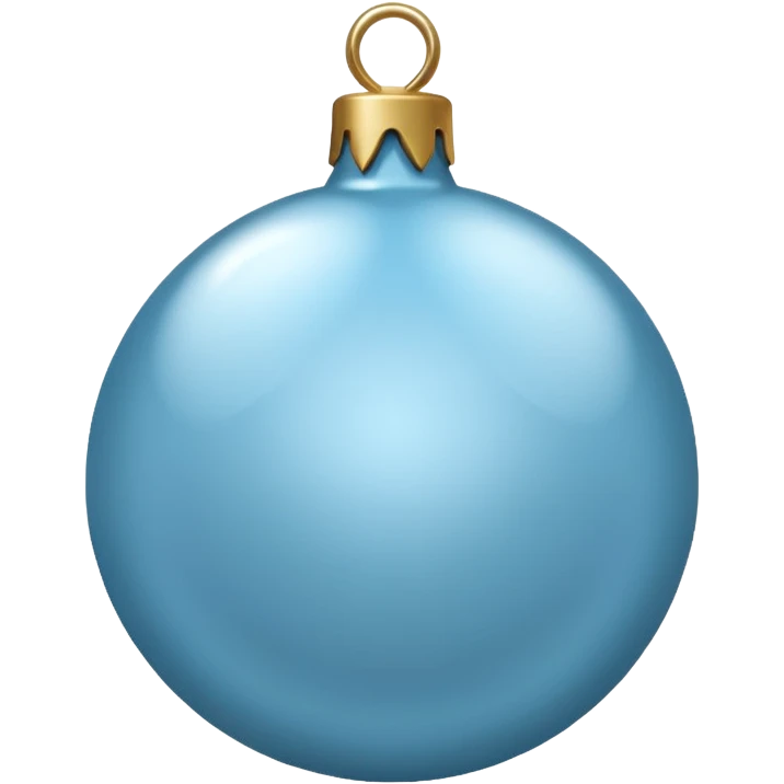 light blue Christmas tree ornament emoji