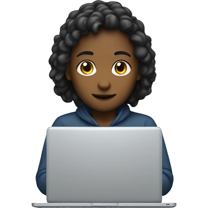 white boy and girl behind laptop emoji