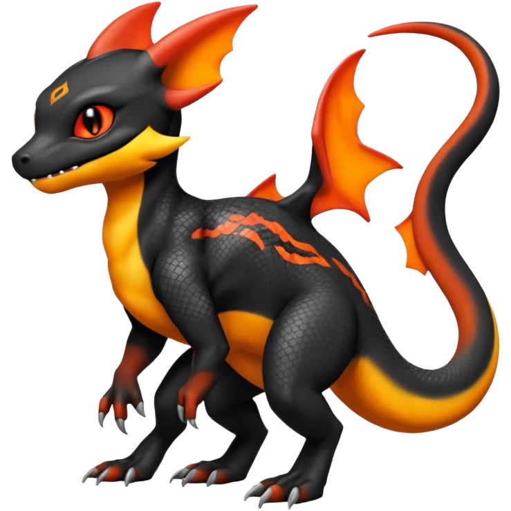 Salandit-Umbreon-Charmeleon-Fakémon-hybrid-creature (full body)  emoji