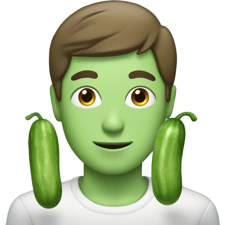 Face with cucumbers emoji