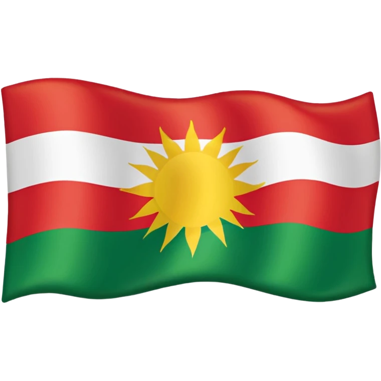 Kurdistan Flagge  emoji