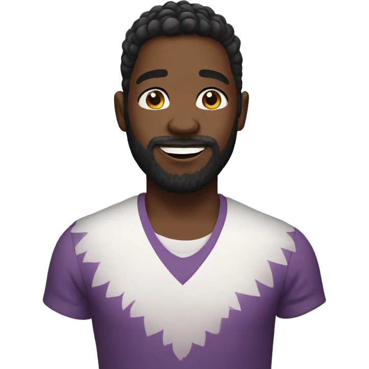 Black male with a beard as an unicorn emoji