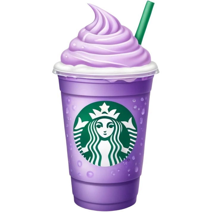 starbucks cup liliac drink with cold foam emoji
