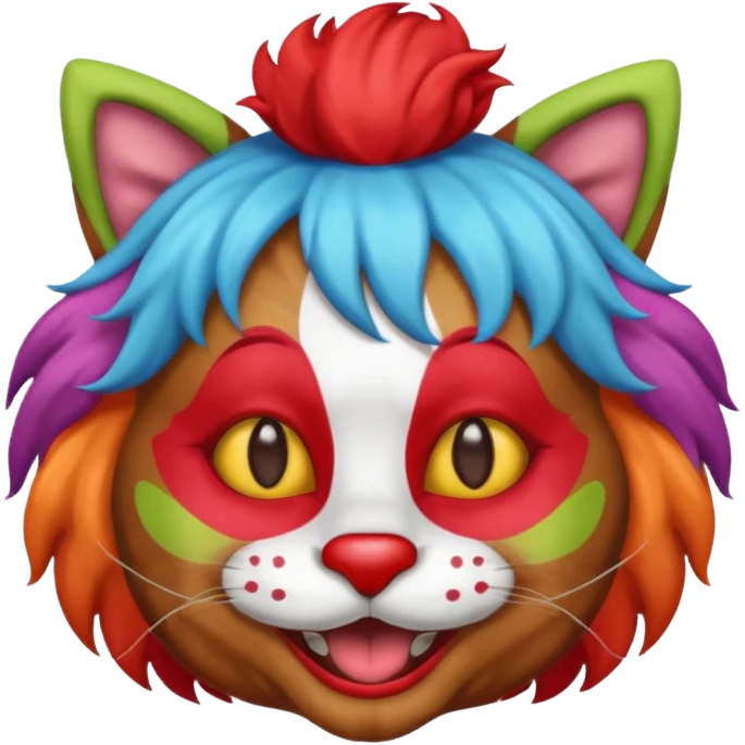 brown cat clown emoji
